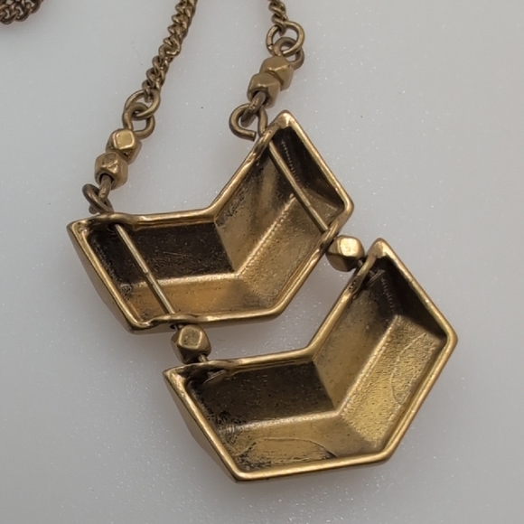 J. Crew Gold Chevron Statement Necklace - Picture 6 of 6